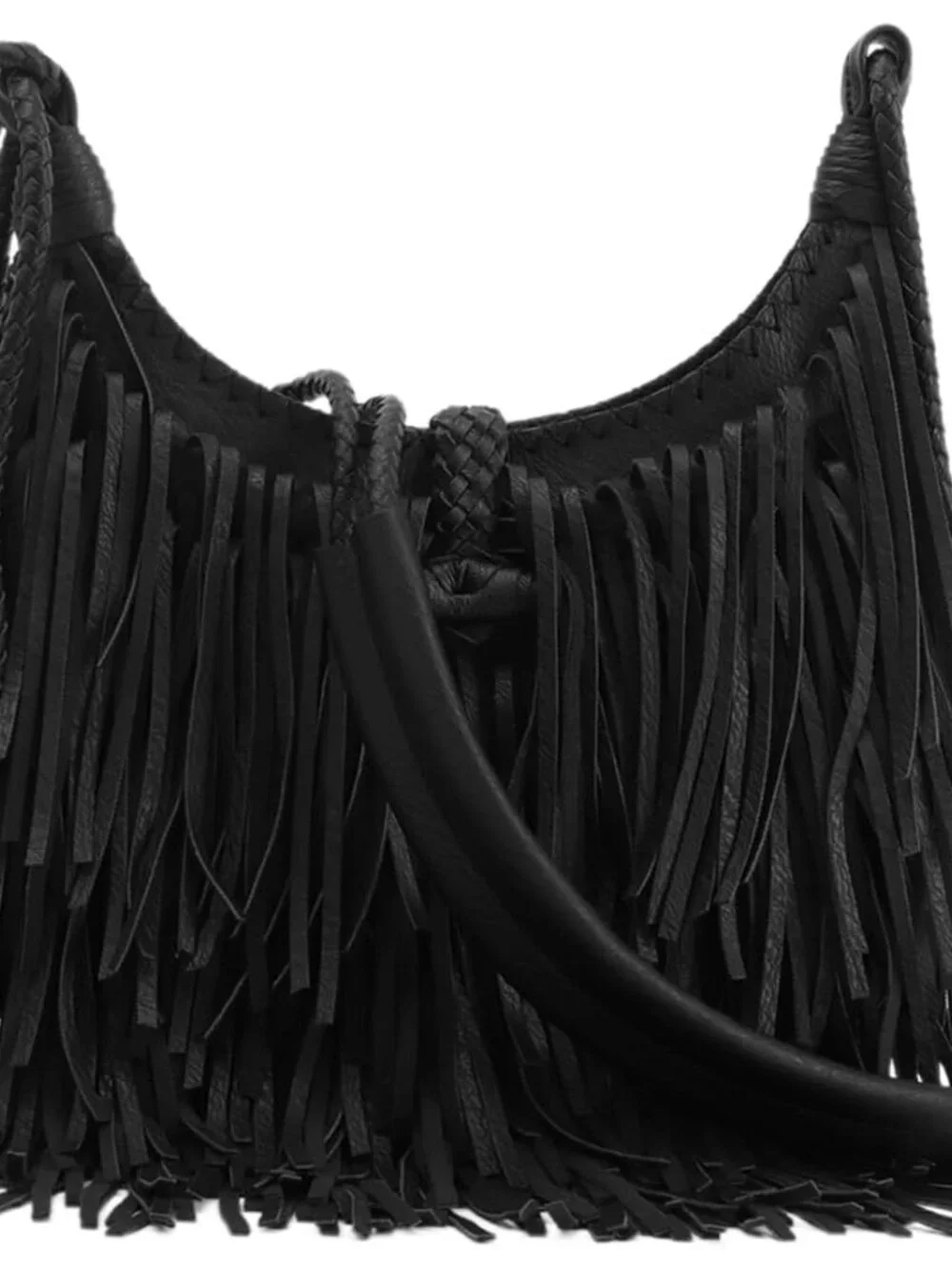 Vintage Fringe hobo bags for Women Vegan Faux Suede Leather Tassel Crossbody Bag - Picture 9 of 9